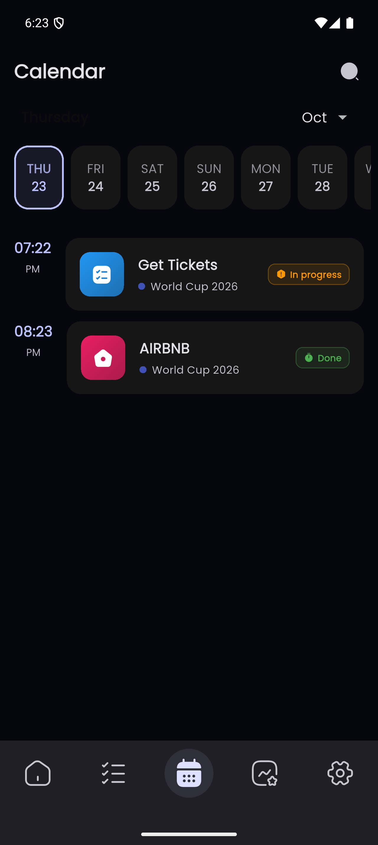 Calendar View